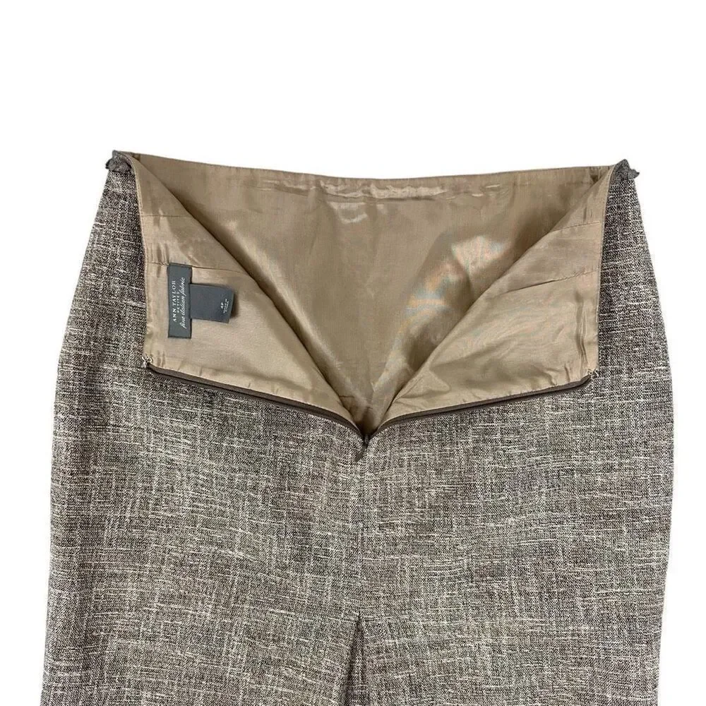 Ann Taylor Straight Italian Fabric Woven Pencil Skirt size 4P